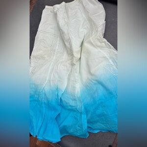 White and Blue Ombre Dress